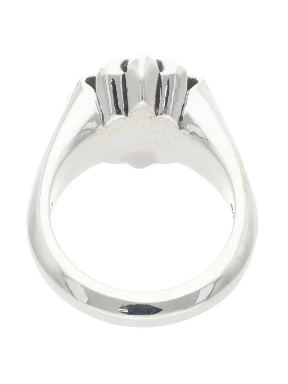 Chrome Hearts Cutout CH Pls LG Large CH Plus Silver Ring